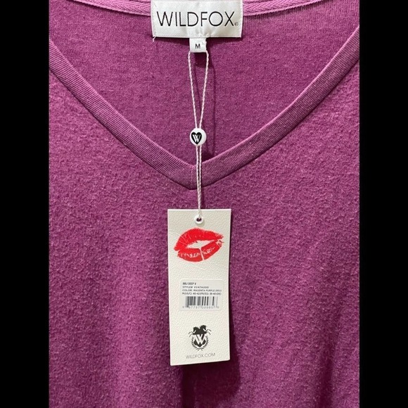 Wildfox‎ Deep V shirt NWT - Picture 3 of 5